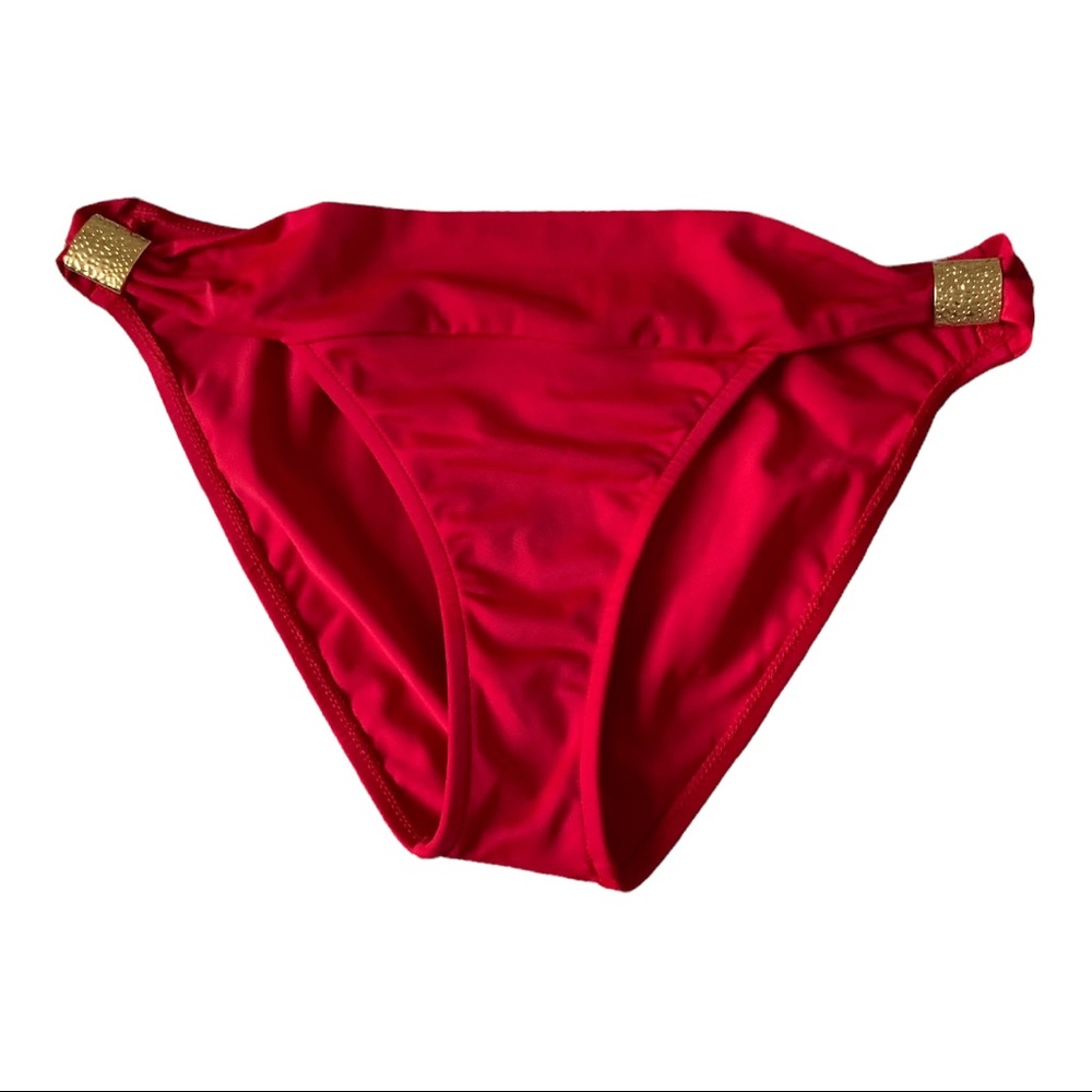 Venus Cheeky Red & Gold Bikini Bottoms